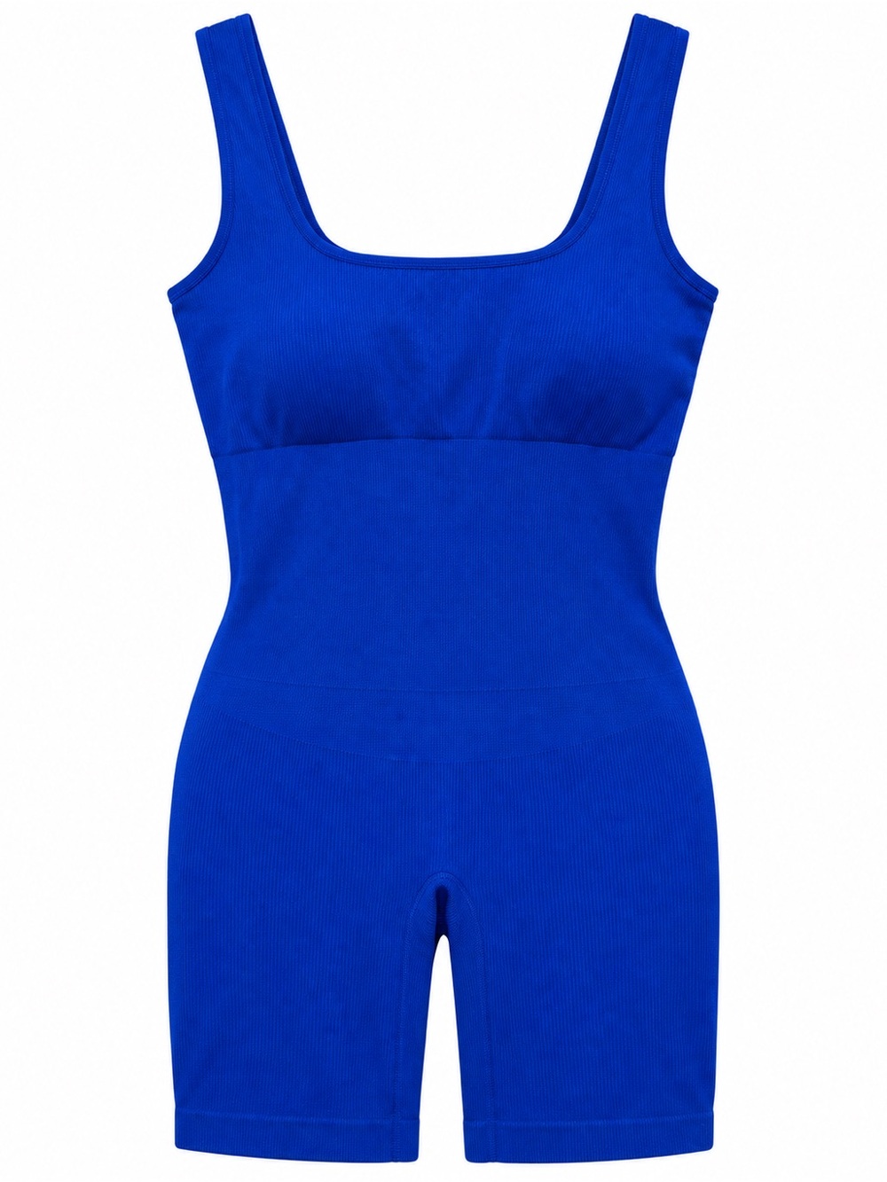 Popilush Royal Blue Shapewear Romper Built-In Bra Tummy Control Size L